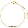 P D PAOLA PDPaola PU02-587-U - Bracciale in argento sterling placcato oro 18 carati, con zirconi, 15-18 cm