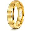 TRUMIUM Fede nuziale in tungsteno, 6 mm, 8 mm, per uomo e donna, misura 5 | Anelli placcati in oro 24 carati, vestibilità comoda, resistenti ai graffi, fedi nuziali, promesse di fidanzamento, lavoro