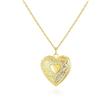 Philip Jones Medaglione a Forma di Cuore Placcato Oro