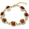 Copal Bracciale Da Donna Con Ambra E Argento Sterling Dorato Regolabile