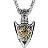 Fachoice Valknut - Ciondolo a forma di freccia da uomo, con bussola nordica, da uomo, con bussola vichinga, vegvisir