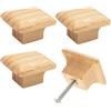 Misuyue 4 Pack Maniglie per porte in legno naturale/maniglie per porte di armadi - Maniglie per porte di armadi con viti - Maniglie in legno da 3,5 cm/1,37 pollici