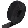 Qikaara Fascetta per cavi in , larghezza 30 mm, colore nero, con chiusura in , richiudibile, per organizer per cavi, gestione dei cavi, colore nero