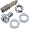 AERZETIX Kit fissaggio M6x10 mm / 50 viti metalliche / 50 dadi esagonali / 100 rondelle piatte / 1 utensile 1/4 PZ2