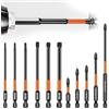 GZLCEU Set di 12 punte da 1/4 punte, cacciavite Torx, punte esagonali Torx per avvitatori elettrici, punte di ricambio lunghe (S2 in lega di acciaio)