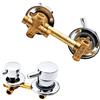 ZAKSEM 2/3/4/5 Vie Rubinetti Per Doccia In Ottone,Miscelatore Valvola Cabina Doccia,Miscelatore Valvola Con Elemento Filtrante In Ceramica,Interasse 10/12,5/14,5Cm,G1/2 Thread 4-way-10cm