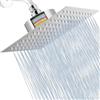 Gmili Soffione Doccia a Pioggia 12 Pollici, Soffione Doccia Filtrante Grande Quadrato, Soffione Doccia Alta Pressione, Testa Doccia Inossidabile Regolabile 360° con Getti in Silicone Anticalcare (30x30cm)