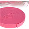 QWORK® Striscia isolante adesiva per bordi 50mm x 5mm x 20m - Nastro isolante in schiuma di poliestere per riscaldamento a pavimento, isolamento termico e acustico