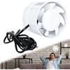 Vaileal Ventilatore a tubo a canale da 3 m, 100 mm, 130 m³/h, ventilatore in linea, ventola di scarico silenziosa, per bagno, cucina, serra, garage, soffitta