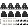 Befenybay Piastra angolare 8PCS piastra di giunzione esterna per telaio stampante 3D profilo in alluminio serie 3030 (T-Black-3030)