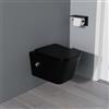 Yishang WC doccia con ugello integrato, WC sospeso senza bordo di risciacquo, WC con funzione bidet, WC Taharet con nano, coperchio WC con abbassamento automatico, acqua fredda/calda, nero
