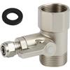 Mewtush Adattatore Per Valvola Di Intercettazione a T 1/2 x 1/2 x 9/16, Deviatore Doccia 3 Vie, Connettore Acqua, Raccordo per Collegamento Rapido di 2 Dispositivi, Resistente e Durevole