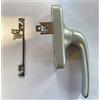 ilserramentista Maniglia Cremonese Universale Ambidestra per Finestra e Porta Vasistas, Bianco, Anta Ribalta (argento)
