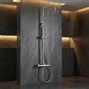 NOLUXA IMEX - Colonna Doccia Monocomando con Rubinetto | Set Doccia con Soffione Anticalcare | Rubinetteria in Ottone e Acciaio Inox S.304 con Asta Estensibile | Serie Monza | Colore Cromato