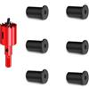 DuDuZui 19mm Passacavi Scrivania, per Cavo Starlink, 6 Pezzi Nero Grommets a Parete Ethernet Grommet per Cavo-Starlink e Fori di Filo per Mobili, con 1 Sega a Tazza (Nero,19mm)