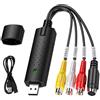 TCNEWCL Convertitore di file digitalizzato USB Audio/Video, scheda di acquisizione video Hi8 VHS a DVD, Video Grabber Capture per Windows 10/8/7