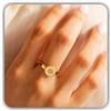 Handmade Inciso iniziale anello in gotico carattere su misura lettera anello personalizzato stile gotico antico Signet Natale per lei Festa della Mamma