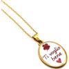 Handmade Generico Collana donna corta oro girocollo frase Ti Voglio Bene - Personalizzala con la tua incisione