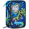 Mitama Astuccio Triplo CoolDino c/Spinny pen, Accessori Scuola Elementare, 47 pezzi, Portapenne con colori, 3 Scomparti, Bambini e bambine, multicolore