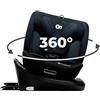 kk Kinderkraft Kinderkraft I-GROW Car Seat, I-SIZE 40-150 cm, Isofix, Baby Car Seat, for Children, Adjustable, Saddle, RWF, FWF, Universal Car Seat, 360º, Group 0+/1/2/3, 0-36 kg, Black