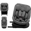 kk Kinderkraft Kinderkraft XPEDITION 3 I-SIZE 40-150 cm, Seggiolino auto 0-36 kg, 360 girevole, Isofix Base, Reclinabile Posizione sdraiata, Poggiatesta regolabile, Gruppo 0 1 2 3, SPS+, H-GUARD+, Grigio