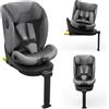 kk Kinderkraft Kinderkraft I-360 2 PRO Seggiolino auto 0-36 kg, I-SIZE 40-150 cm, Seggiolino 360 girevole, con Isofix Base, Reclinabile Posizione sdraiata, Poggiatesta regolabile, Gruppo 0 1 2 3, Grigio