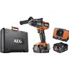 RYOBI AEG Trapano Avvitatore a Percussione Brushless 18V Professionale con 2 Batterie 5.0Ah e Valigetta, Mandrino in Metallo, 110 Nm, 31.500 colpi/min, 2 Velocità, LED, BSB18C3BL-502C