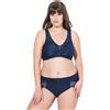 Ulla Popken Donna Reggiseno Contenitivo Blu Notte 95D
