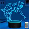 OkiyiD Wrestling Gifts for Men, luce notturna con illusione 3D con telecomando a 16 colori, regalo per ragazzi e lottatori, decorazione natalizia per compleanno