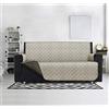 Sophie la girafe SOPHIE Copridivano Trapuntato/Antimachia/Impermeabile/Double Face - Modello Lello (Beige/Fango, Divano 3 Posti 279x180 Cm-Braccioli compresi)