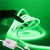 HEGEHE - Striscia LED Neon COB 220V Dimmerabile [0.5m, Verde], IP65 Impermeabile Flessibile, 288 LEDs/M Striscia LED Silicone Tagliabile CRI85+, Decorazione per Casa/Negozio