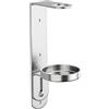 Minhe - Dispenser a parete in acciaio inossidabile per sapone o shampoo da bagno, design compatto per risparmiare spazio, per casa, hotel o strutture sanitarie (1 foro)