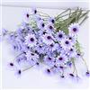 OUKEYI Fiori artificiali 12 fasci di seta artificiale margherita fiori finti resistenti ai raggi UV, fiori di campo finti per esterni, composizioni per la casa, il giardino per la decorazione (viola)