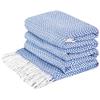LYHome Coperta in Cotone con Frange, Plaid Spesso e Morbido, 140x200 cm