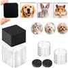 Suitedget 24PCS Calamita Personalizzata Calamite Frigorifero Calamite Adesive | Kit Fai da Te, 24 Calamite Fotografiche Personalizzabili, 12 Rotonde & 12 Quadrate, Acrilico Trasparente, Per Foto e Disegni