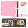 DazSpirit Album Fotografico A5, Scrapbook Fai da Te, 40 Pagine Nere | 20 Fogli Con 6 Pennarelli Metallici E 8 Adesivi Per Foto, Portafoto E Libro Dei Ricordi Per Matrimonio, Viaggio E Compleanno
