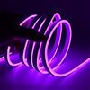 XUNATA 2m Viola Striscia LED al Neon con Alimentatore, Flessibile, Impermeabile, DC 12V Luci LED 2835 per Esterni, Feste, Decorazione per Feste, Insegne Pubblicitarie