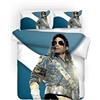 Nichiyo Michael Jackson Set di biancheria da letto - Copripiumino e federe, in microfibra, stampa digitale 3D, set di tre pezzi (copripiumino + federe) (2, singolo 135 x 200 cm)
