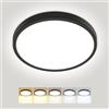 Peasur Plafoniera LED Soffitto, 3000/3500/4000/5000/6500K 15W IP54 Impermeabile Lampada da Soffitto, Sottile Plafoniera Bagno per camera da letto, Cucina, Soggiorno, Balcone, Ø18cm