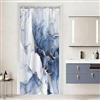 Uiiooazy Tenda Doccia Antimuffa 90x180cm Effetto Marmo Blu Navy Gradiente