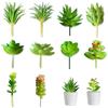 YoneJave 10 Pezzi Piante Grasse Finte, Verdi Piante Grasse Artificiali Senza Vasi in Plastica, Piccole Piante Artificiali e Piantine Finte Decorative per Casa Ufficio Balcone