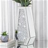 SHYFOY Vaso da fiori a specchio con diamanti schiacciati, grande vaso di vetro moderno decorativo a specchio, splendido vaso da pavimento alto di lusso per centrotavola, fiori, decorazione per la casa,