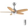 Cecotec Ventilatore da soffitto con luce EnergySilence Aero 495 55 W, diametro 42 con 5 pale reversibili, luce LED, telecomando, timer fino a 8h, 3 velocità