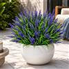Aisamco 12 Erba Scimmia Esterno UV Resistente | Fiori finti, Arbusti realistici, Giardino fioriera, Finestra balcone, Veranda