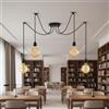 LEDSone Spider Lights, lampadario a sospensione a forma di ragno, lampadario da soffitto vintage E27, lampada industriale per camera da letto, cucina, bar (Style 2, Without Bulb)