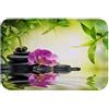 A.Monamour Tappetino per Il Bagno Antiscivolo Assorbente Morbido Meditazione Yoga Zen Piante Verdi Fiori Di Orchidea Rocce Pietre Scenario Naturale Tappeto Tappetini Doccia Cucina Zerbino 40x60cm