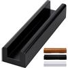 WYWY Supporto per Specchio da Terra, Cornice per Specchio a Piedestallo in Legno Antiscivolo con Base Robusta - Facile da installare, Pratico & Durevole per Cornici Fotografiche e Quadri(Black)
