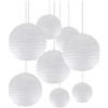 JEERSNP 8 Lanterne di Carta Bianco,Paralume Rotondo Decorativo,Paralume Carta