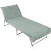 ZOLLNER Telo mare lettino con angoli - asciugamano da spiaggia verde salvia super morbido e assorbente in 75x215 cm - lavabile a 60°C - cotone - certificato Oeko-Tex (R)