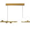 GASIASHOP SRL UNIVERSO A06 LAMPADARIO A SOSPENSIONE CON 7 ATTACCHI G9 POTENZA 70W COLOR ORO CON 7 SFERE OPACHE
